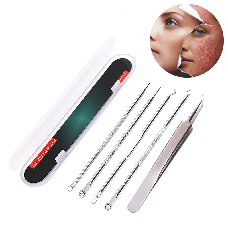 5pcs Blackhead Pimple Spot Comedone Acne Needle Extractor Remover Popper Tool Kit With Box
5pcs Blackhead Pimple Spot Comedone Acne Needle Extractor Remover Popper Tool Kit With Box