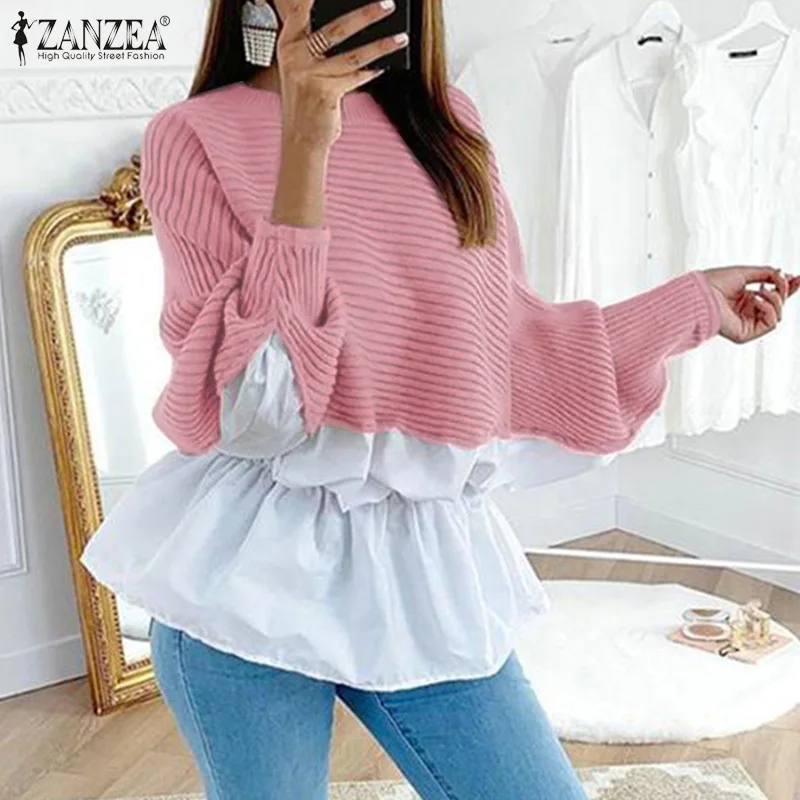 ZANZEA Women's Fashion Ruffle Patchwork Blouse Shirts 2022 Casual Long Sleeve Solid Tops Spring Loose Oversized Blusa Femininas
ZANZEA Women's Fashion Ruffle Patchwork Blouse Shirts 2022 Casual Long Sleeve Solid Tops Spring Loose Oversized Blusa Femininas