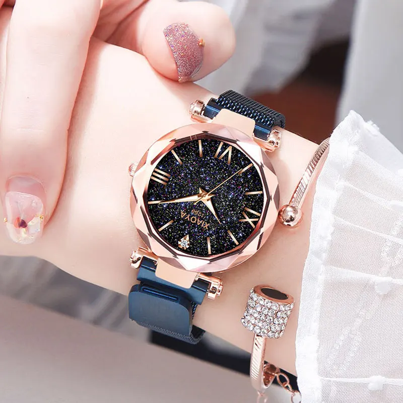 Luxury Starry Sky Watch For Women Clock Magnetic Stainless Steel Mesh Bracelet High Quality Ladies Fashion Luminous montre femme
Luxury Starry Sky Watch For Women Clock Magnetic Stainless Steel Mesh Bracelet High Quality Ladies Fashion Luminous montre femme