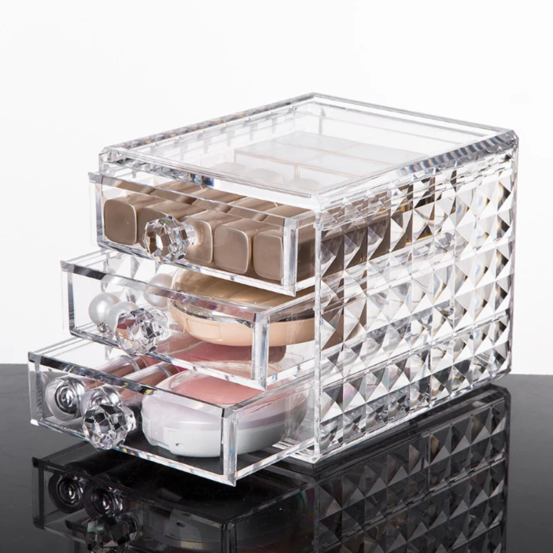 Acrylic Cosmetic Storage Box Jewelry Make Up Organizer For Small Things For Bathroom Dresser 3 Drawers Transparent Plastic Box
Acrylic Cosmetic Storage Box Jewelry Make Up Organizer For Small Things For Bathroom Dresser 3 Drawers Transparent Plastic Box