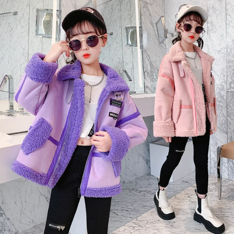 New Style Baby Girl Clothes Cute Fleece Fur Jacket 2021 Autumn Winter Warm Coat Purple Pink Outerwear Kids Fashion Clothes 4-13Y
New Style Baby Girl Clothes Cute Fleece Fur Jacket 2021 Autumn Winter Warm Coat Purple Pink Outerwear Kids Fashion Clothes 4-13Y