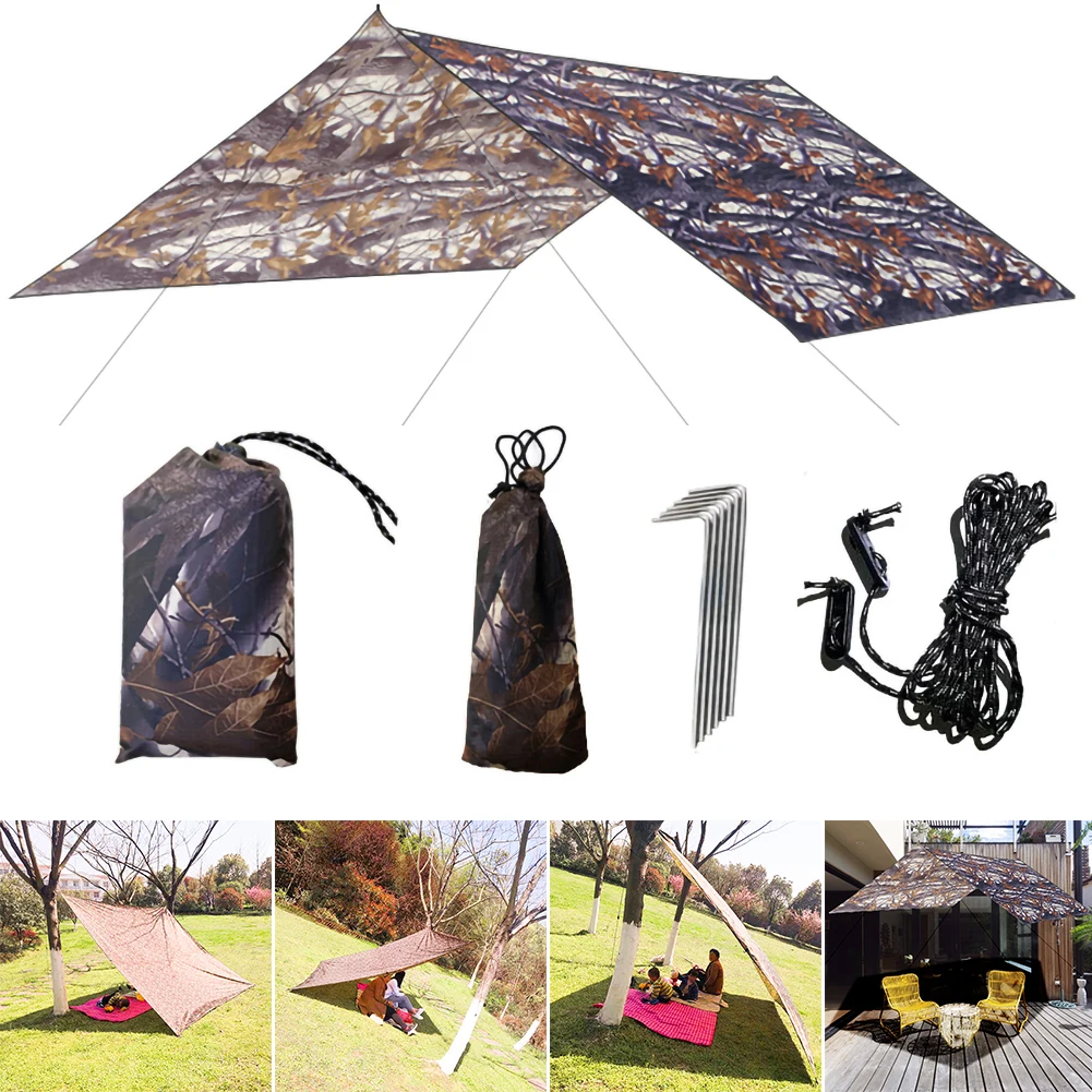 3x3m Camouflage Sun Shelter Awning Tent Tarp Outdoor Camping Rain Fly Anti UV Beach Tent Shade Camping Sunshade Canopy
3x3m Camouflage Sun Shelter Awning Tent Tarp Outdoor Camping Rain Fly Anti UV Beach Tent Shade Camping Sunshade Canopy