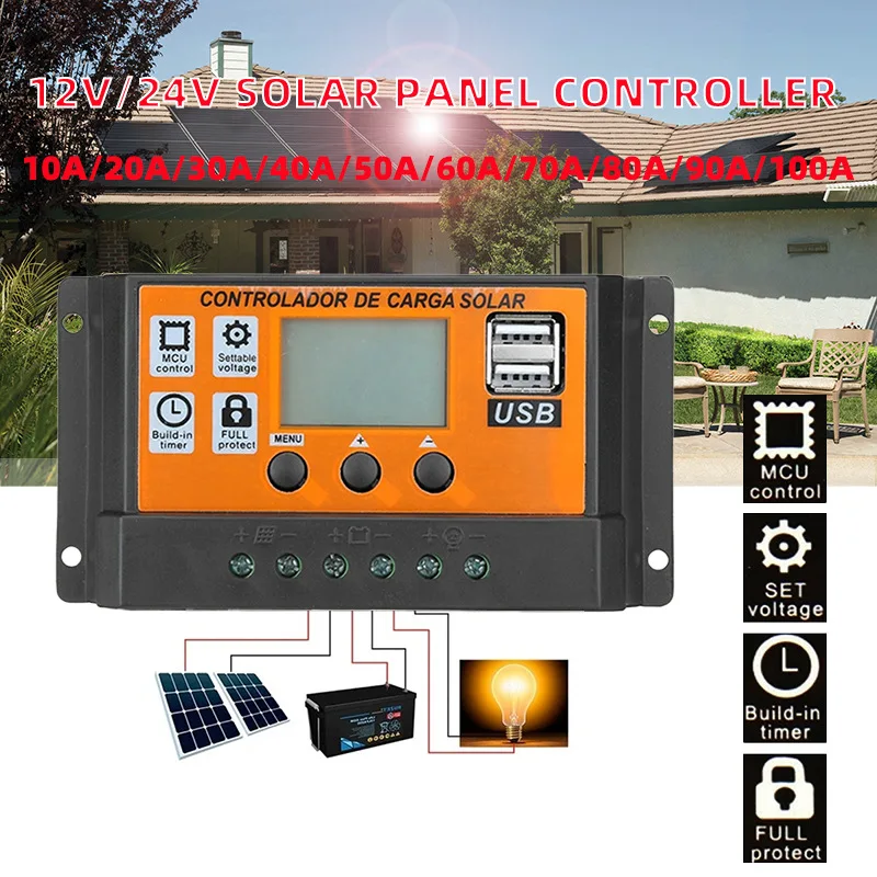 10A-100A PWM солнечный контроллер, фотогальваническая модульная система, контроллер солнечной панели
10A-100A PWM солнечный контроллер, фотогальваническая модульная система, контроллер солнечной панели