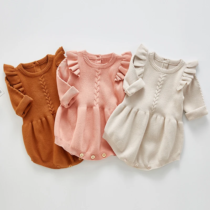 2021 Newborn Baby Girls Boys Knitted Romper Baby Clothes Cotton Woolen Baby Rompers Ruffle Infant Baby Boys Jumpsuit
2021 Newborn Baby Girls Boys Knitted Romper Baby Clothes Cotton Woolen Baby Rompers Ruffle Infant Baby Boys Jumpsuit