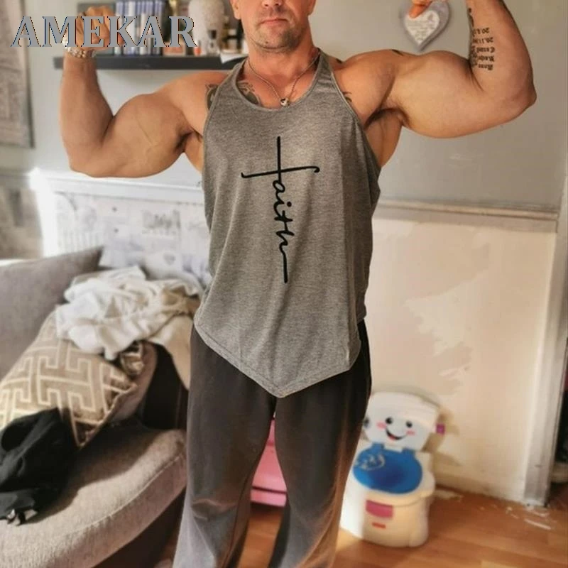 Gym Tank Top Men Letter Printing Faith Shirt Fitness Clothing Mens Summer Sports Casual Slim Graphic Tees Shirts Vest Tops
Gym Tank Top Men Letter Printing Faith Shirt Fitness Clothing Mens Summer Sports Casual Slim Graphic Tees Shirts Vest Tops