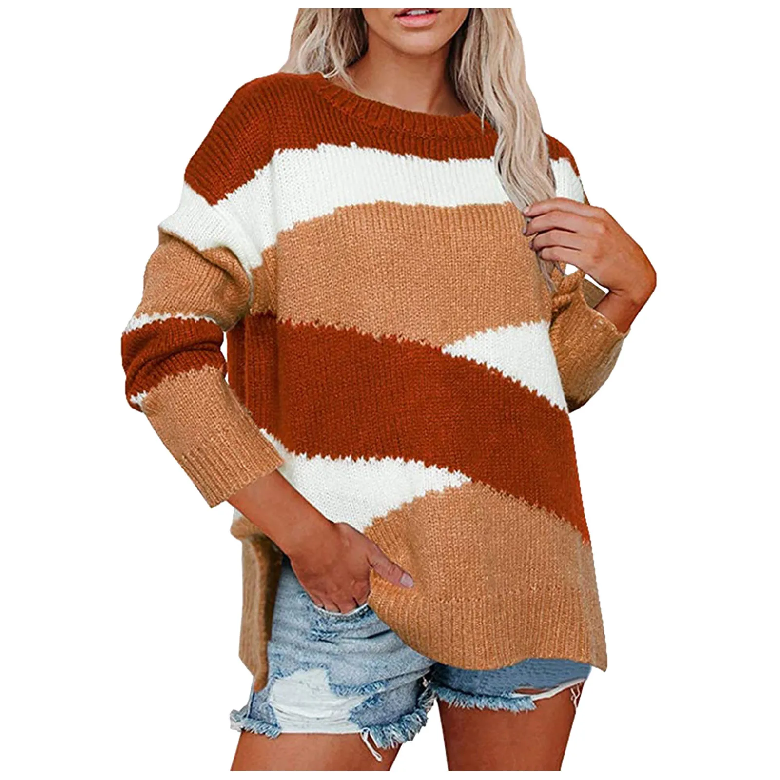 Women's Oversized Loose Thin Sweater Retro Striped Loose Pullover Streetwear Autumn Knitted Pullover Femme Sueter Mujer 2021
Women's Oversized Loose Thin Sweater Retro Striped Loose Pullover Streetwear Autumn Knitted Pullover Femme Sueter Mujer 2021