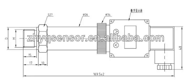 ZHYQ PT124B-216 pressure transmitter 4-20ma digital water pressure sensor
ZHYQ PT124B-216 pressure transmitter 4-20ma digital water pressure sensor