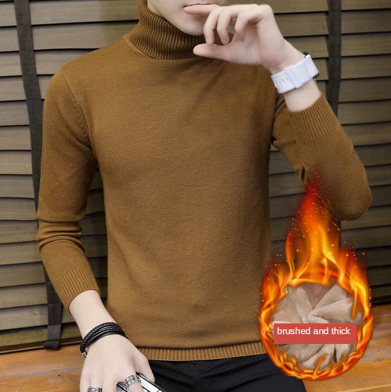 Autumn and Winter Turtleneck Sweater Men's Casual Plus Velvet Thick Korean Version of The Slim Bottoming Sweater Pullover Top
Autumn and Winter Turtleneck Sweater Men's Casual Plus Velvet Thick Korean Version of The Slim Bottoming Sweater Pullover Top
