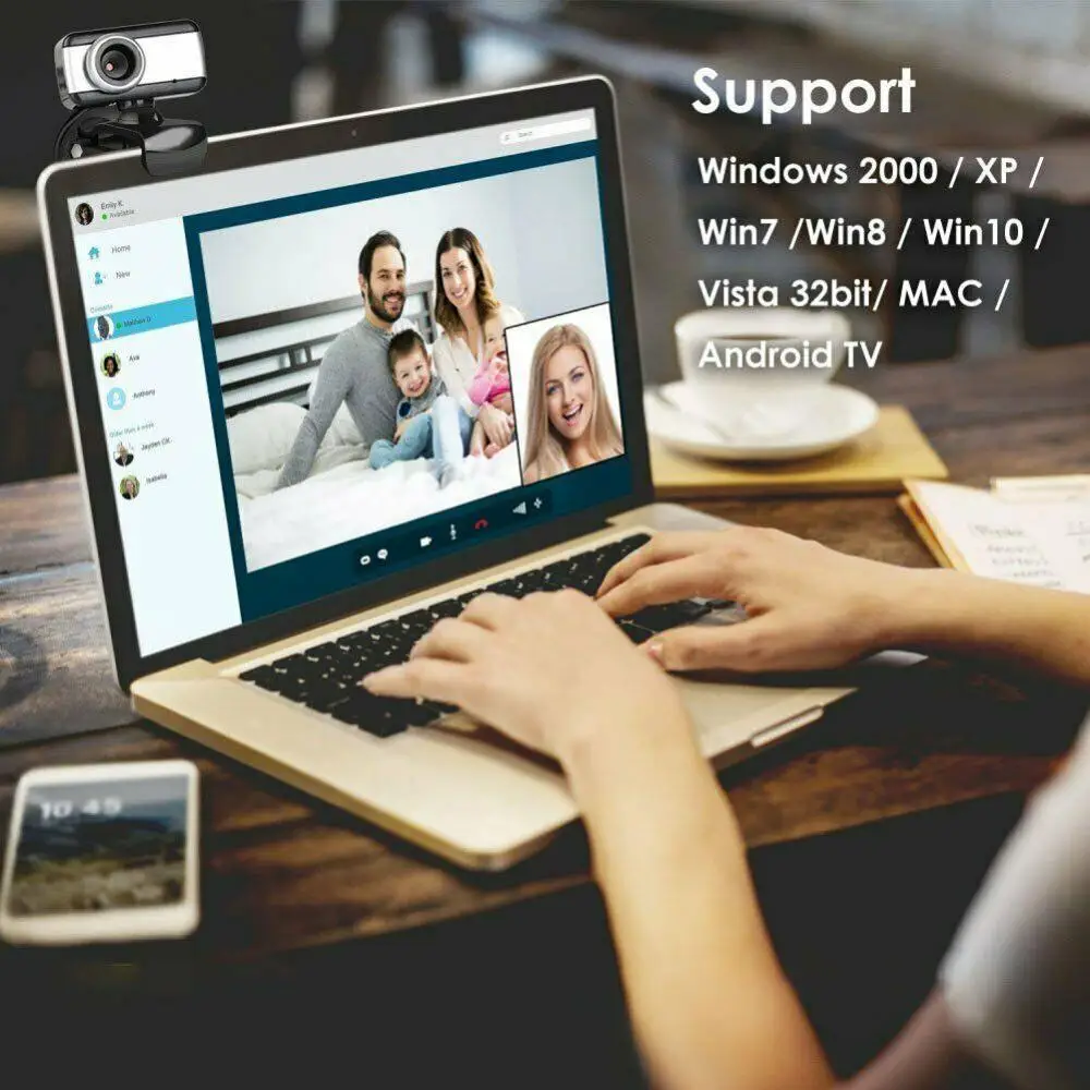 Practical rotatable USB2.0 HD webcam with microphone, suitable for PC laptop desktop without power
Practical rotatable USB2.0 HD webcam with microphone, suitable for PC laptop desktop without power