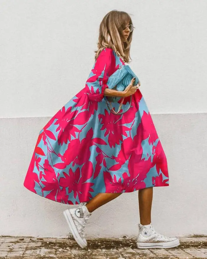 Summer Floral Print Half Sleeve Dress Women Casual Leopard O Neck Loose A-Line Dress Retro Elegant Ladies Party Dress Vestidos
Summer Floral Print Half Sleeve Dress Women Casual Leopard O Neck Loose A-Line Dress Retro Elegant Ladies Party Dress Vestidos