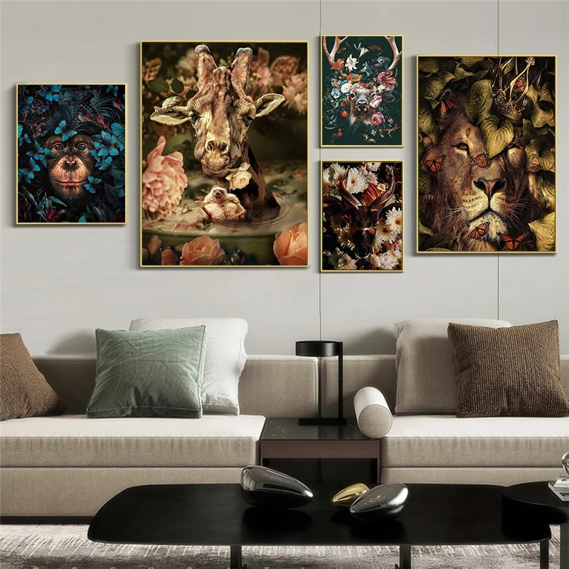 Panda Tige Lion Deer Jungle Canvas Painting Wall Art Poster Nordic Posters And Prints Wall Pictures For Living Room Home Decor
Panda Tige Lion Deer Jungle Canvas Painting Wall Art Poster Nordic Posters And Prints Wall Pictures For Living Room Home Decor