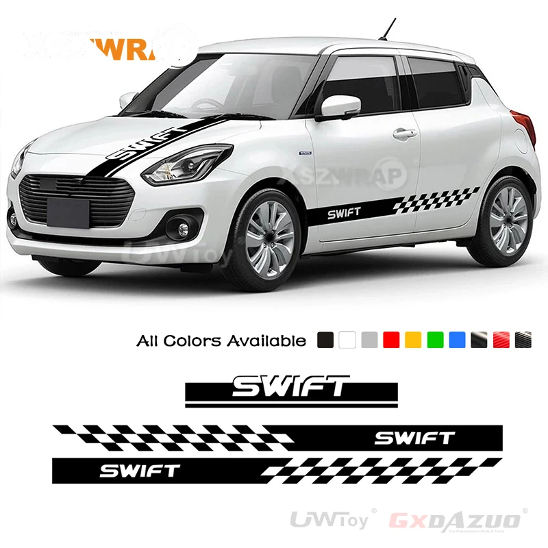 Гоночный наклейка на капот автомобиля капот средства ухода за кожей комплект двигателя крышка боковые полосы юбка Стикеры для Suzuki Swift Sport RS ... 
Гоночный наклейка на капот автомобиля капот средства ухода за кожей комплект двигателя крышка боковые полосы юбка Стикеры для Suzuki Swift Sport RS ...