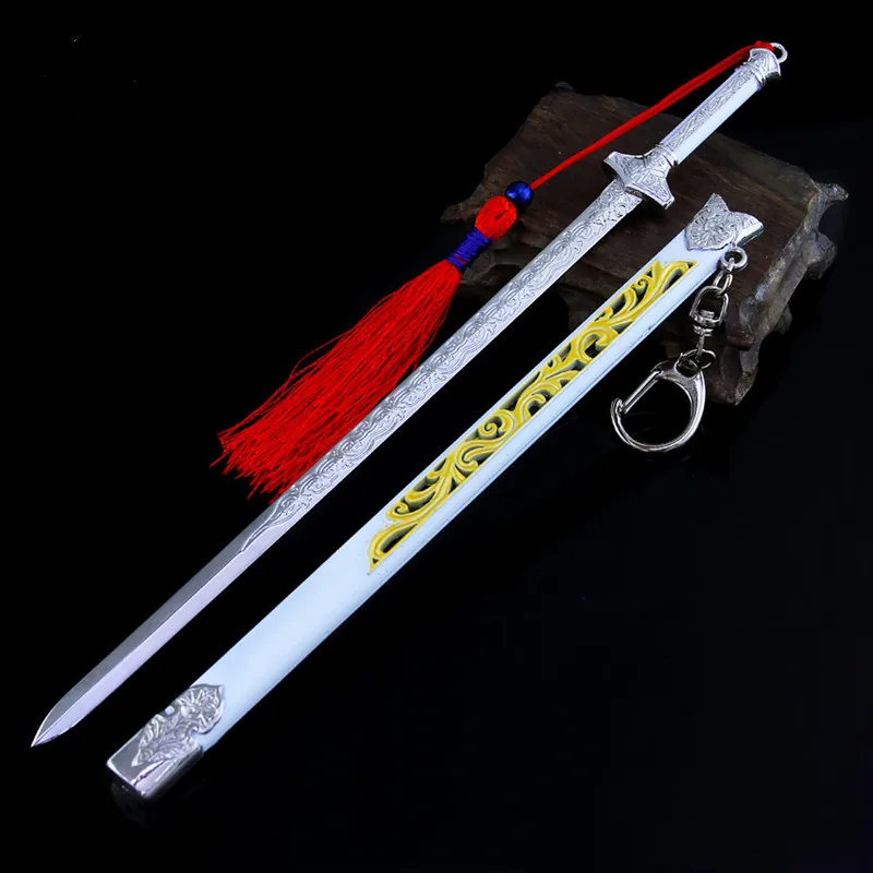 Animation Peripheral Alloy Sword With Sheath Metal Weapon Model Unblade Keychain Ornaments Pendant Collection Toys Cosplay Gifts
Animation Peripheral Alloy Sword With Sheath Metal Weapon Model Unblade Keychain Ornaments Pendant Collection Toys Cosplay Gifts