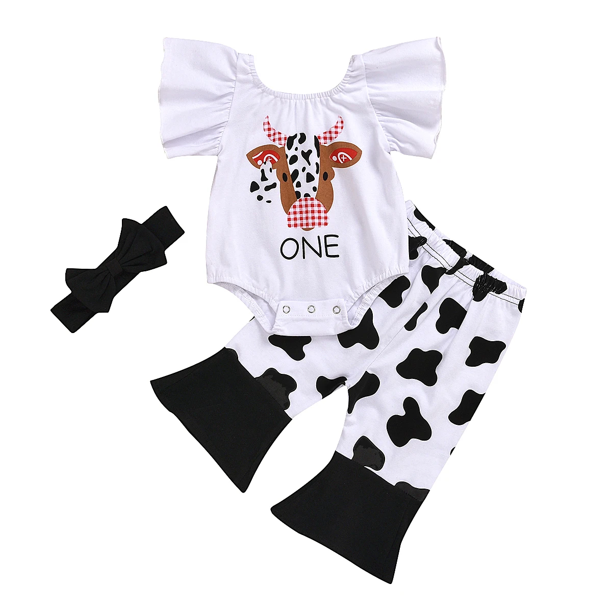 Puseky New Baby Infant Girl cotton Cartoon Cow Print Clothes Suit Romper + Pants + Headband 3pcs 0-18M cute baby clothes
Puseky New Baby Infant Girl cotton Cartoon Cow Print Clothes Suit Romper + Pants + Headband 3pcs 0-18M cute baby clothes