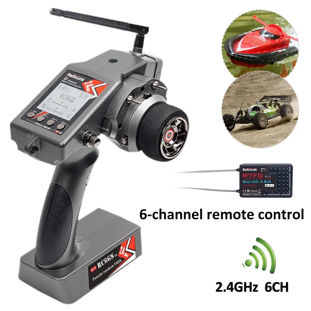 2.4G 6 Channel RC6GS V2 Radio Transmitter with Receiver Gyroscope Telemetry Included Remote Control Car and Remote Control Boa
2.4G 6 Channel RC6GS V2 Radio Transmitter with Receiver Gyroscope Telemetry Included Remote Control Car and Remote Control Boa