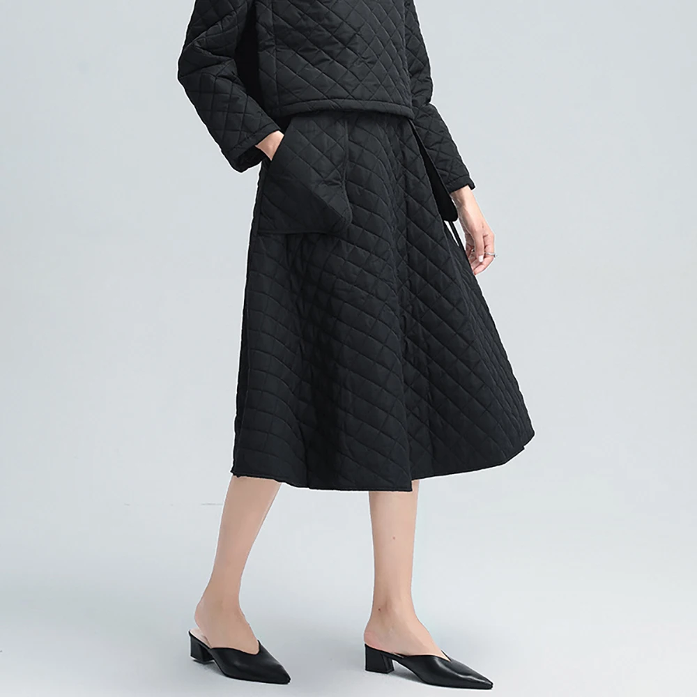 Fullyoung Winter 2 Piece Set French Outfits Women Rhombus Inclined Door Warm Short Cotton Tops And High Waist Loose A-Line Skirt
Fullyoung Winter 2 Piece Set French Outfits Women Rhombus Inclined Door Warm Short Cotton Tops And High Waist Loose A-Line Skirt