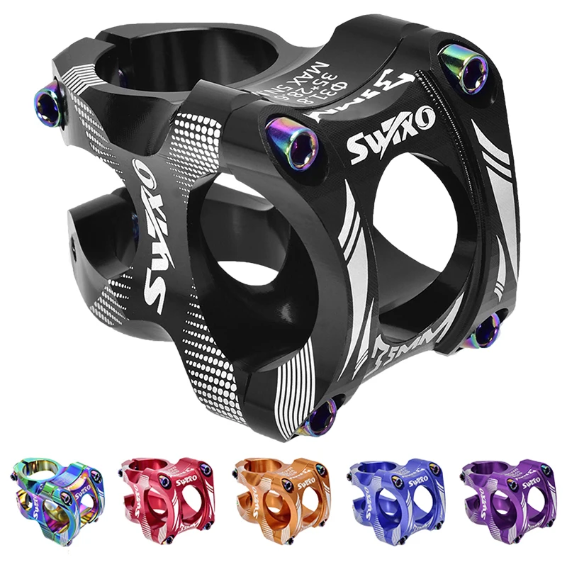 SWTXO Bicycle Stem Mountain Road Bike Stem 35mm Riser 31.8 Handlebar 28.6 Fork Stem Bike Riser Ultralight MTB AM XC DH Stem
SWTXO Bicycle Stem Mountain Road Bike Stem 35mm Riser 31.8 Handlebar 28.6 Fork Stem Bike Riser Ultralight MTB AM XC DH Stem
