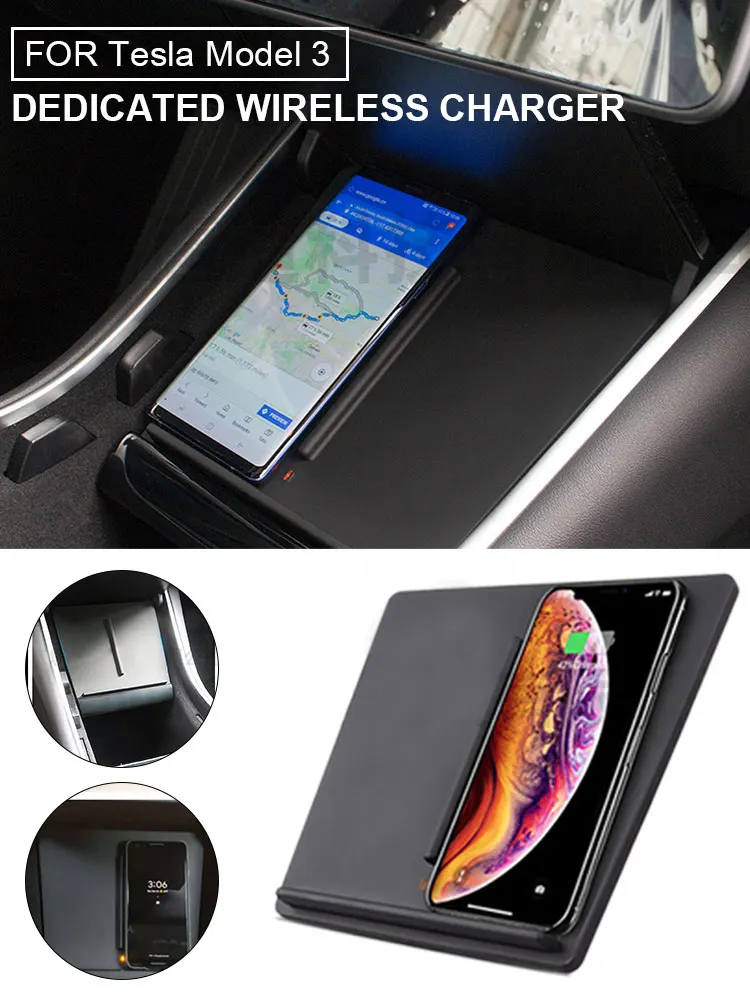 Wireless Charger 10W Fast Charge Car Charging Pad Wireless Pad phone Charging Center Console for 2017-2020 Tesla Model 3/Y
Wireless Charger 10W Fast Charge Car Charging Pad Wireless Pad phone Charging Center Console for 2017-2020 Tesla Model 3/Y