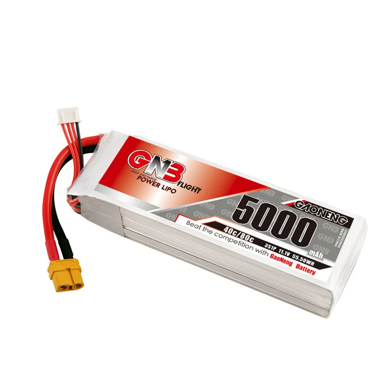 1-3Pcs Gaoneng GNB 3S 11.1v 5000mAh 40C/80C HV Lipo Battery With T/XT60/XT90 Plug For RC Quadcopter FPV Racing Drone Battery
1-3Pcs Gaoneng GNB 3S 11.1v 5000mAh 40C/80C HV Lipo Battery With T/XT60/XT90 Plug For RC Quadcopter FPV Racing Drone Battery