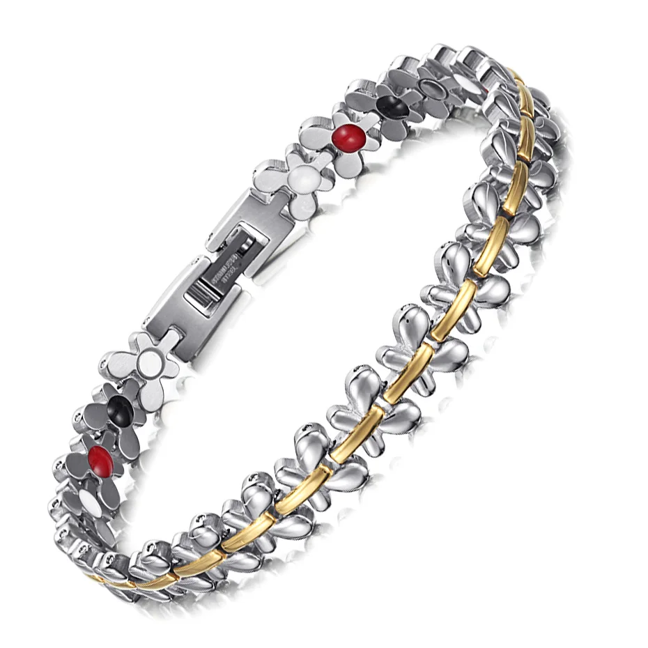 Healthy Magnetic Bracelet Women Jewelry High Power Therapy Germanium Bracelets & Bangles Hologram Wristband
Healthy Magnetic Bracelet Women Jewelry High Power Therapy Germanium Bracelets & Bangles Hologram Wristband