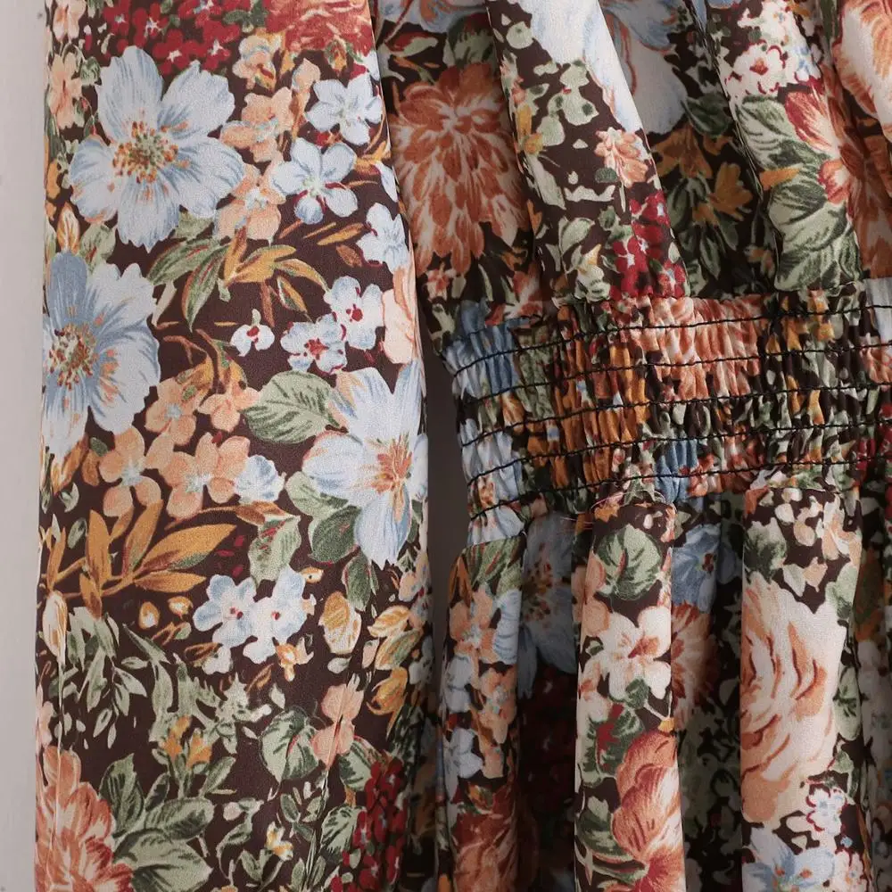 PUWD Vintage Woman V Neck Slim Floral Dress 2021 Spring Fashion Ladies Soft Printed Dresses Female Casual Bohemian Dress
PUWD Vintage Woman V Neck Slim Floral Dress 2021 Spring Fashion Ladies Soft Printed Dresses Female Casual Bohemian Dress