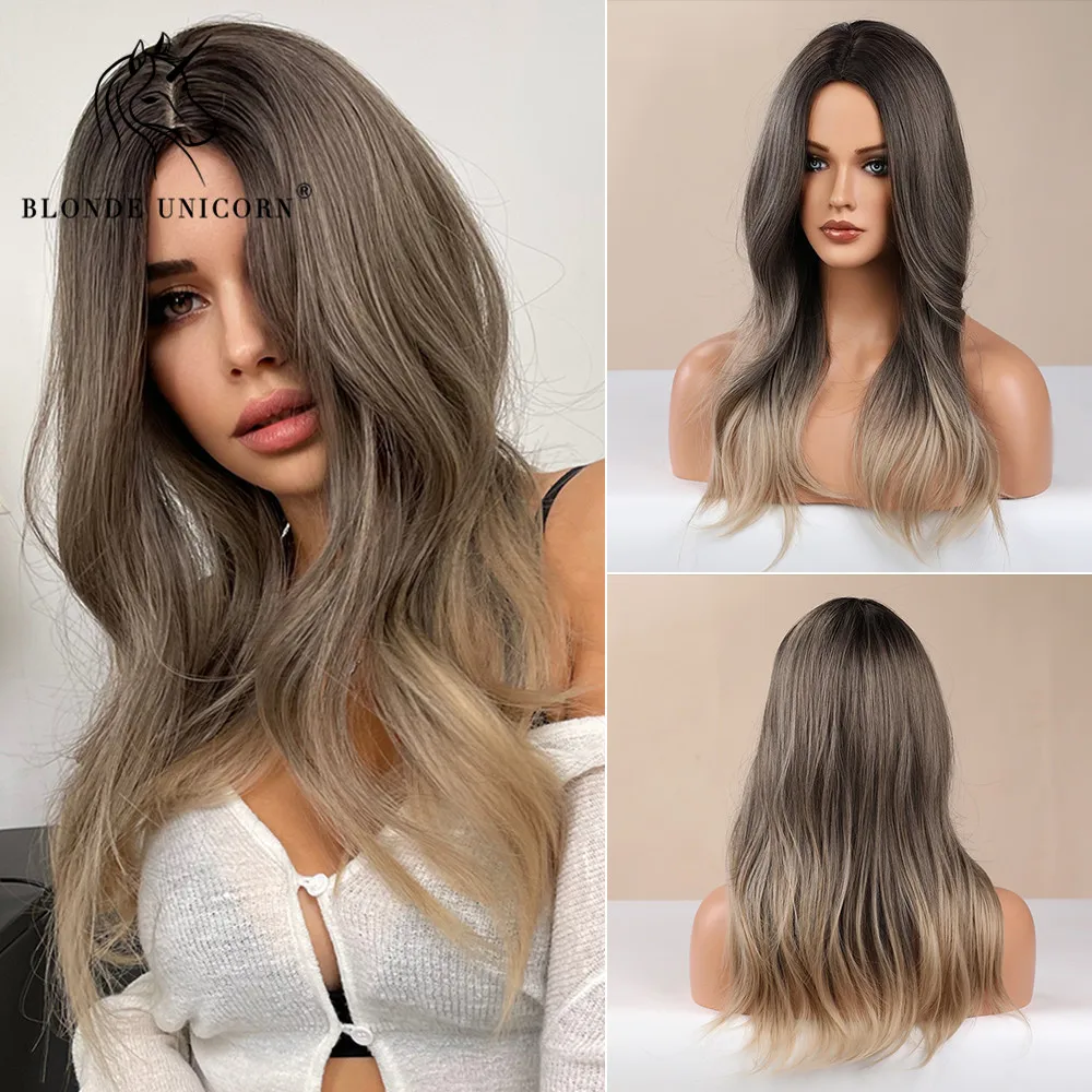 Blonde Unicorn Syntheic Medium Length Natural Wavy Ombre Brown Blonde Wig for Black White Women Hair Wigs Heat Resistant
Blonde Unicorn Syntheic Medium Length Natural Wavy Ombre Brown Blonde Wig for Black White Women Hair Wigs Heat Resistant