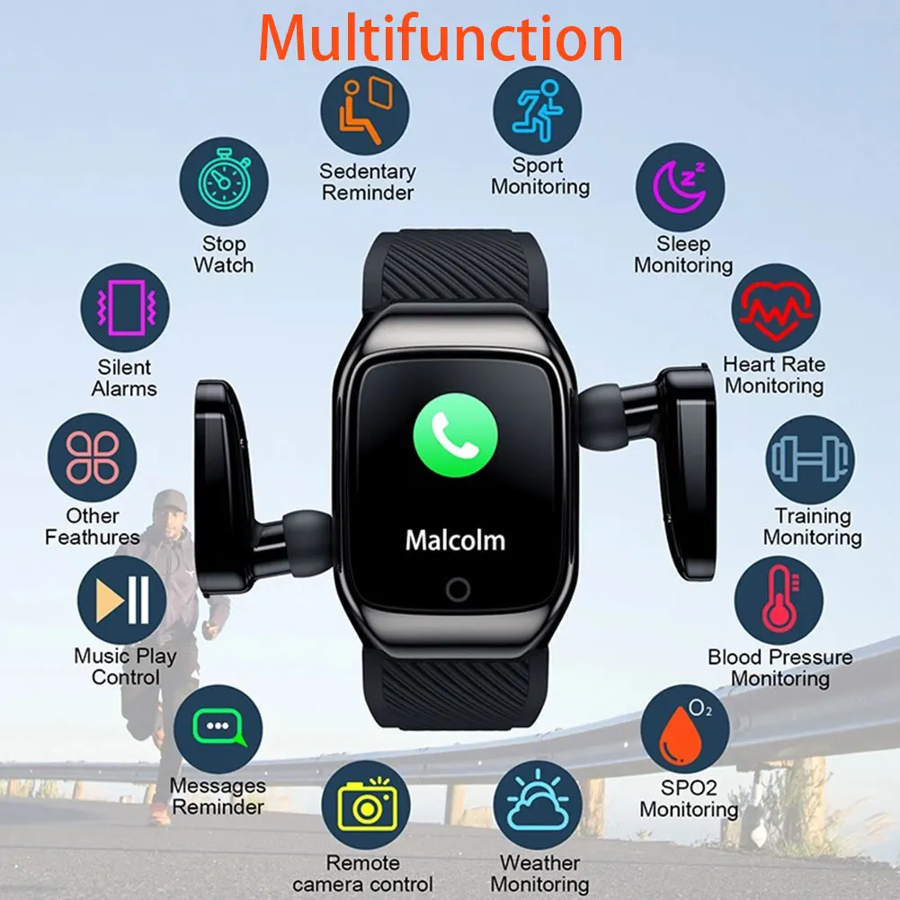 Спортивные Смарт-часы TWS Bluetooth 5,0, наушники-вкладыши 2 в 1, мужские наушники для фитнеса, монитор сердечного ритма и артериального давления для...
Спортивные Смарт-часы TWS Bluetooth 5,0, наушники-вкладыши 2 в 1, мужские наушники для фитнеса, монитор сердечного ритма и артериального давления для...