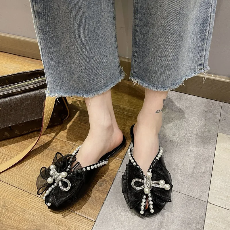 Slippers women's new Baotou cool fashion shoes bow diamond women's shoes casual slippers women Q8
Slippers women's new Baotou cool fashion shoes bow diamond women's shoes casual slippers women Q8