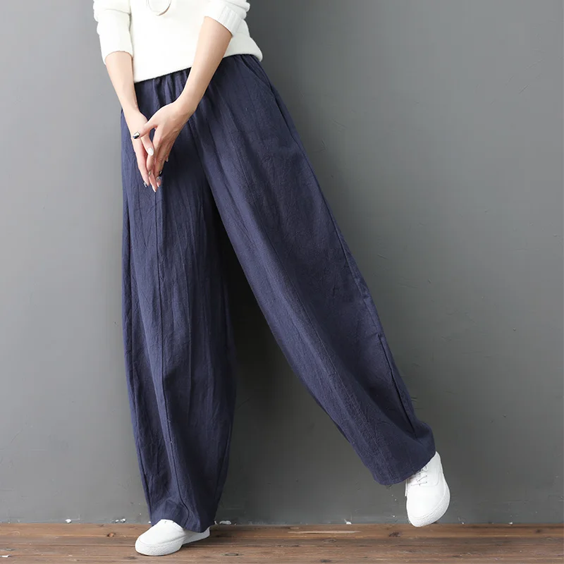 Cotton Linen Thin Women Pants 2021 Summer New High Waist Solid Wide Leg Ankle Length Female Pants Top Quality
Cotton Linen Thin Women Pants 2021 Summer New High Waist Solid Wide Leg Ankle Length Female Pants Top Quality