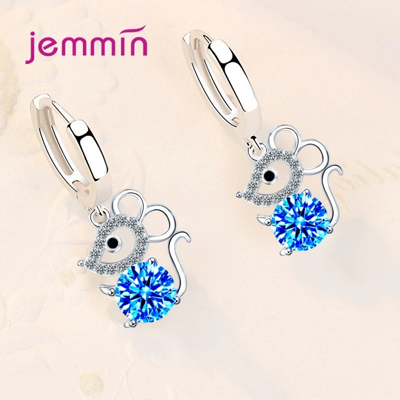 Exquisite Little Mouse Pattern Hoop Earrings Fashion Real 925 Sterling Silver Crystal Earring For Women Fine Jewelry Gift
Exquisite Little Mouse Pattern Hoop Earrings Fashion Real 925 Sterling Silver Crystal Earring For Women Fine Jewelry Gift