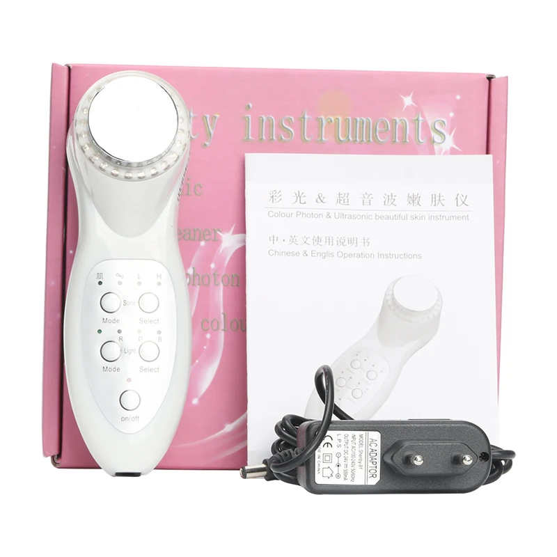 3MHz 7 Colors LED Photon Ultrasonic Tighten Face Lift Skin Cleaner Wrinkle Remover Anti Aging Ultrasound Facial Beauty Massager
3MHz 7 Colors LED Photon Ultrasonic Tighten Face Lift Skin Cleaner Wrinkle Remover Anti Aging Ultrasound Facial Beauty Massager