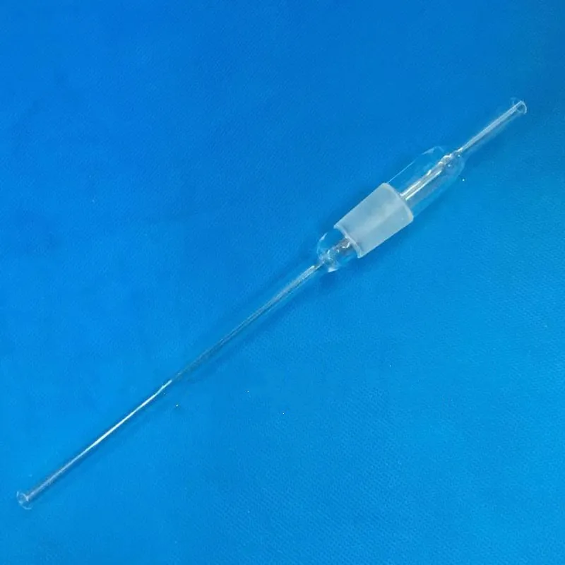 Glass air duct 5081 glass experiment instrument 24#/19# diameter flask reaction inlet and outlet pipe consumables 
Glass air duct 5081 glass experiment instrument 24#/19# diameter flask reaction inlet and outlet pipe consumables