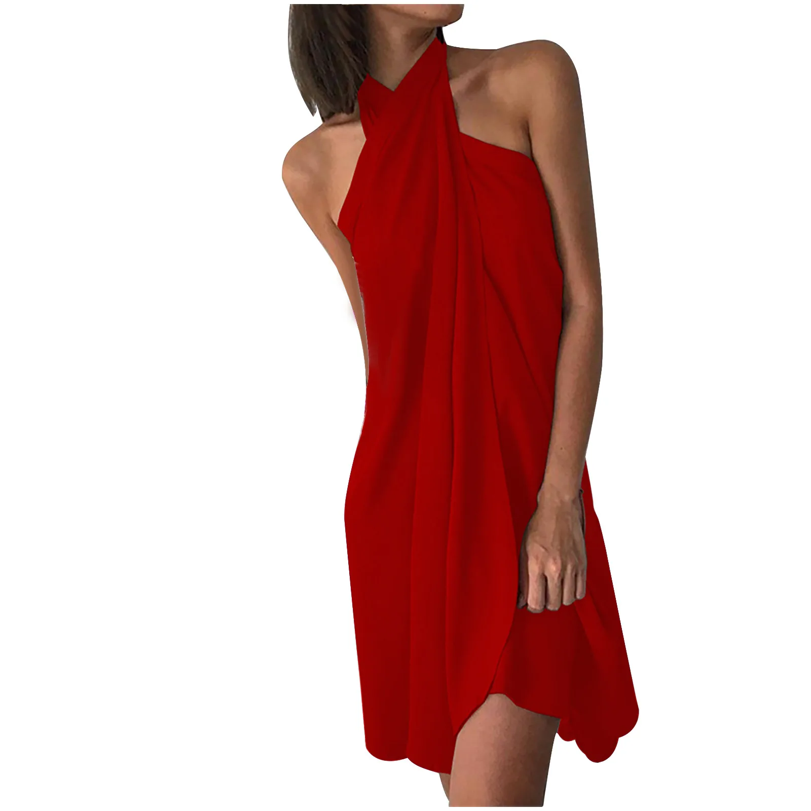 Elegant Evening Dress 2021 Fashion Women's Summer Casual Sleeveless Sexy Backless Halter Pure Color Ladies Dress Платье Женщины
Elegant Evening Dress 2021 Fashion Women's Summer Casual Sleeveless Sexy Backless Halter Pure Color Ladies Dress Платье Женщины