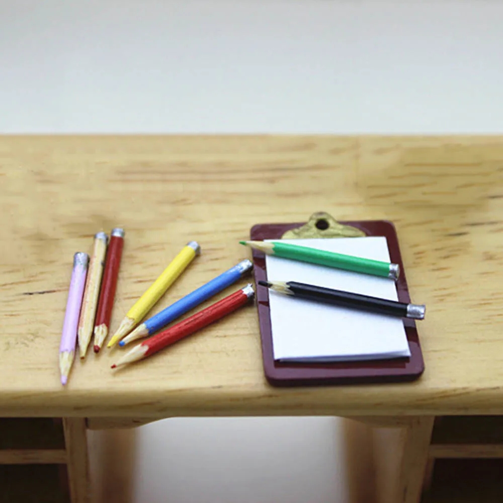 1/12 Doll House Miniature Colored Pencils Writing Board Simulation Colour Pen Model Toy Mini Decoration Dollhouse Accessories
1/12 Doll House Miniature Colored Pencils Writing Board Simulation Colour Pen Model Toy Mini Decoration Dollhouse Accessories