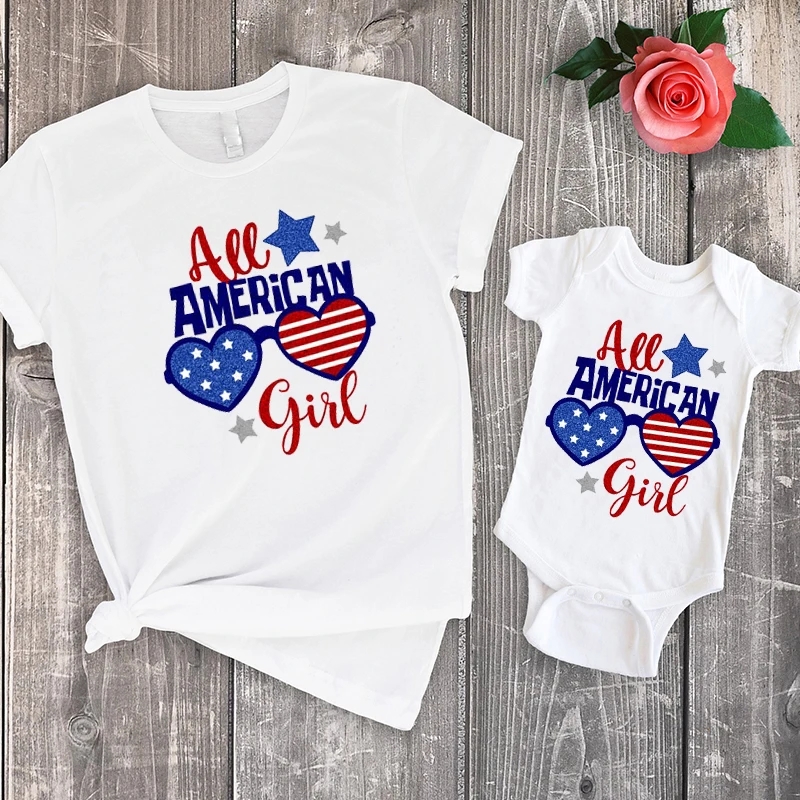4th of July Shirt Womens Red White Blue Tee Independence Day Tshirt Baby All American Girl Baby Shower Gift Family Clothes
4th of July Shirt Womens Red White Blue Tee Independence Day Tshirt Baby All American Girl Baby Shower Gift Family Clothes