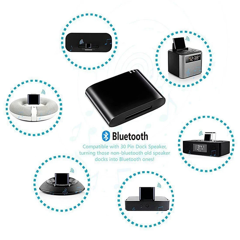 Wireless Bluetooth Adapter Stereo Bluetooth 4.1 Music Receiver o Adapter For Iphone Ipod 30Pin Dock
Wireless Bluetooth Adapter Stereo Bluetooth 4.1 Music Receiver o Adapter For Iphone Ipod 30Pin Dock