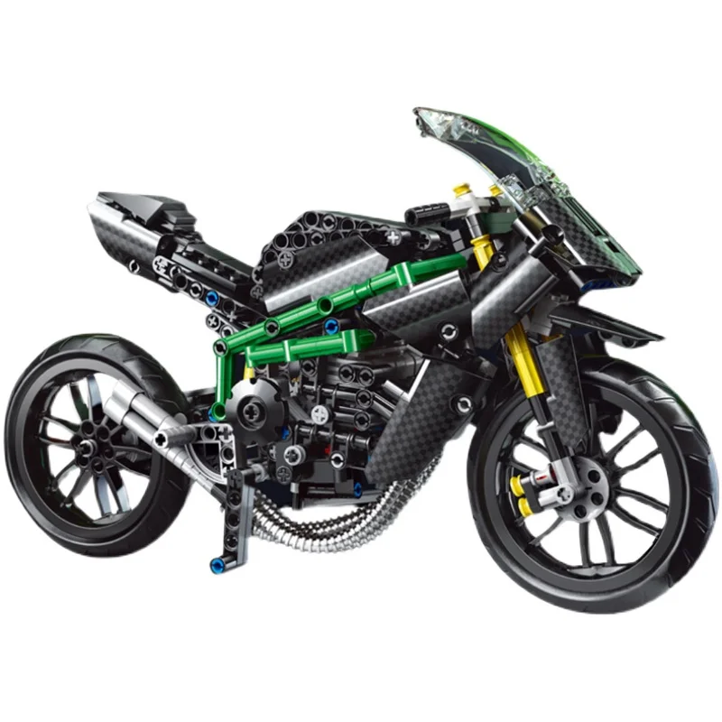 MOULD KING 23002 Technical Kawasaki H2R motorcycle heavy locomotive assembled with building block children toys 639PCS
MOULD KING 23002 Technical Kawasaki H2R motorcycle heavy locomotive assembled with building block children toys 639PCS