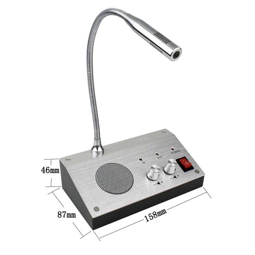 Dual Way Window Intercom Bank Bus Ticket Station Glass Window Counter Intercom Full-auto Walkie Talkie Window Speaker Microphone
Dual Way Window Intercom Bank Bus Ticket Station Glass Window Counter Intercom Full-auto Walkie Talkie Window Speaker Microphone