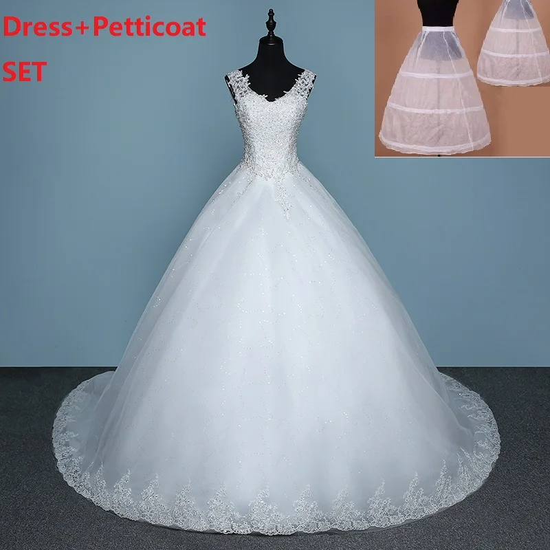 Vestidos de Noivas Bridal wedding gown V neck sleeveless lace embroidery wedding dress plus size ball gown lace up bridal gown
Vestidos de Noivas Bridal wedding gown V neck sleeveless lace embroidery wedding dress plus size ball gown lace up bridal gown