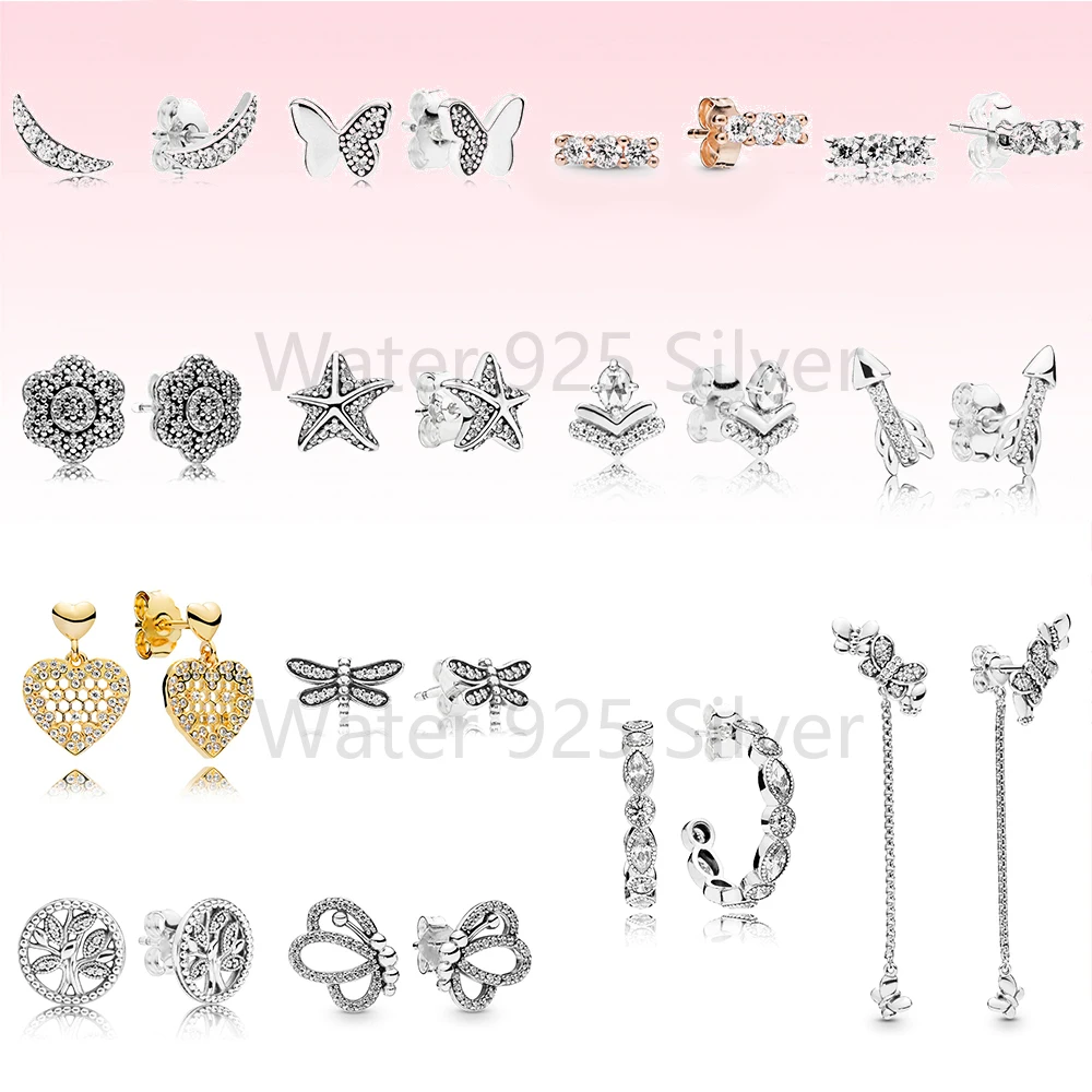 Женские серьги-гвоздики из серебра 2021 пробы, с тропическими морскими звездами, бабочками и деревьями жизни 
Женские серьги-гвоздики из серебра 2021 пробы, с тропическими морскими звездами, бабочками и деревьями жизни