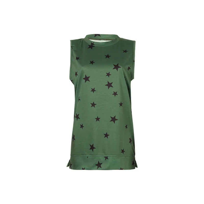 Женский топ без рукавов с принтом звезд
Женский топ без рукавов с принтом звезд