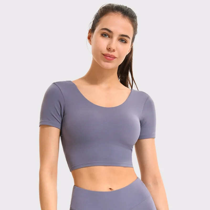 DE LU Yoga Women's T-Shirt XL Spandex Comfort Cross Beautiful Back Gym Fitness Crop Top Short Sleeve T-Shirts Sports Top Female
DE LU Yoga Women's T-Shirt XL Spandex Comfort Cross Beautiful Back Gym Fitness Crop Top Short Sleeve T-Shirts Sports Top Female