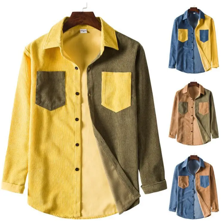 Men's Long Sleeve Shirt Fashion Turn-down Collar Color Matching Spring Autumn Splicing Blouse Korean Casual Street Wear Shirts
Men's Long Sleeve Shirt Fashion Turn-down Collar Color Matching Spring Autumn Splicing Blouse Korean Casual Street Wear Shirts
