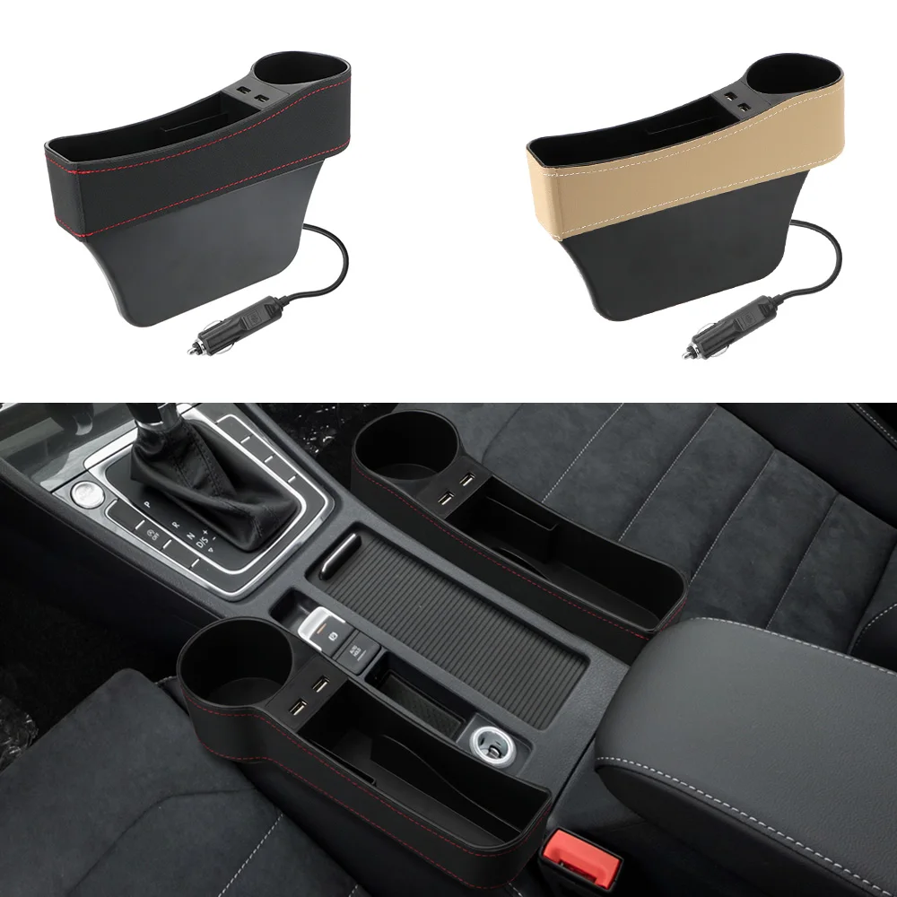 Car Organizer Auto Crevice Pocket Dual USB Charger Phone Bottle Cups Holder Seat Gap Slit Leather Storage Box Car Accessories
Car Organizer Auto Crevice Pocket Dual USB Charger Phone Bottle Cups Holder Seat Gap Slit Leather Storage Box Car Accessories