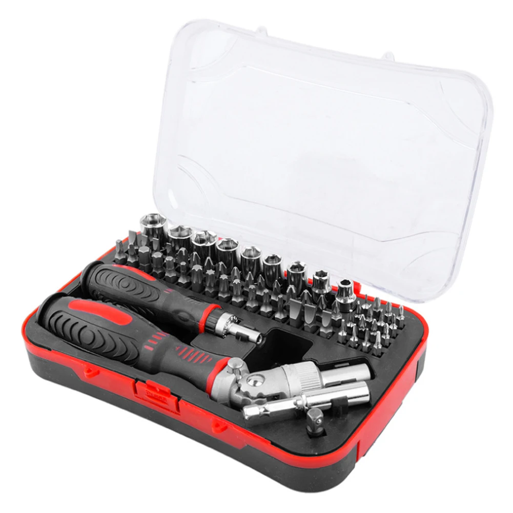 61pcs Ratchet Screwdriver Set Combination Handle Socket Screwdriver Bits Repair Hand Tool Kits Screw Driver with Case
61pcs Ratchet Screwdriver Set Combination Handle Socket Screwdriver Bits Repair Hand Tool Kits Screw Driver with Case