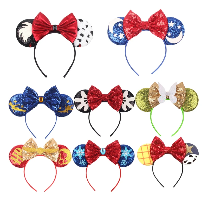 Glitter Mickey Mouse Ears Headband 5" Bow Sequins Hair Band Cute Mouse Ears Headwear Beauty Party Festival Accessories For Girl
Glitter Mickey Mouse Ears Headband 5" Bow Sequins Hair Band Cute Mouse Ears Headwear Beauty Party Festival Accessories For Girl