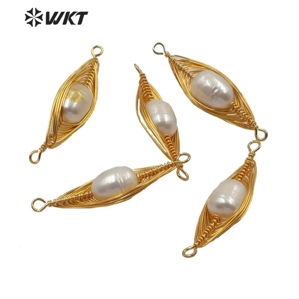 WT-JP210 pearl jewelry Natural round Pearl Pendant with gold electroplated wire wrapped pendant boat shape cute connector
WT-JP210 pearl jewelry Natural round Pearl Pendant with gold electroplated wire wrapped pendant boat shape cute connector