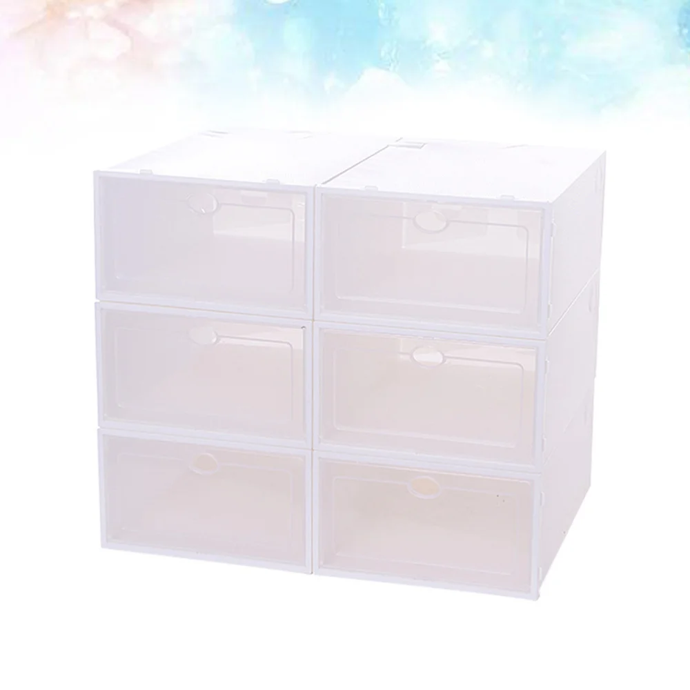 12Pcs Stackable Shoes Box Thickened Transparent Shoes Storage Case Shoe Container for Men (White)
12Pcs Stackable Shoes Box Thickened Transparent Shoes Storage Case Shoe Container for Men (White)