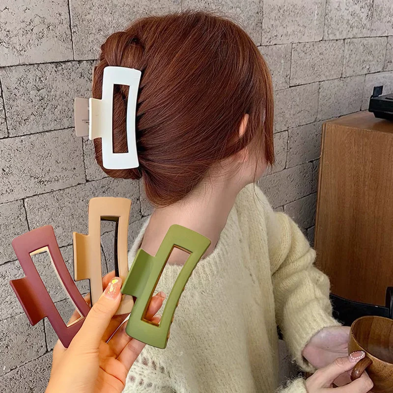 Korean Simple Morandi Large Hair Claws Elegant Hairpins Barrettes Crab Hair Clips Headwear For Women Girls Hair Accessories
Korean Simple Morandi Large Hair Claws Elegant Hairpins Barrettes Crab Hair Clips Headwear For Women Girls Hair Accessories
