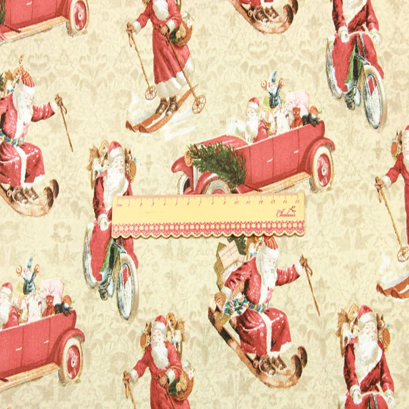 Viaphil 100% Cotton Fabric Brand New Red Christams Santa Claus Car Bike Printed Sewing Cloth Dress Clothing Textile Tissue
Viaphil 100% Cotton Fabric Brand New Red Christams Santa Claus Car Bike Printed Sewing Cloth Dress Clothing Textile Tissue